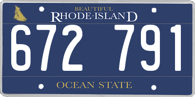 RI license plate 672791