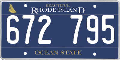 RI license plate 672795