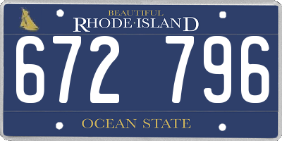 RI license plate 672796