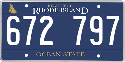 RI license plate 672797