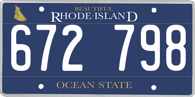RI license plate 672798