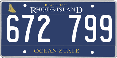 RI license plate 672799