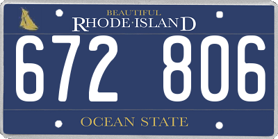 RI license plate 672806