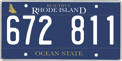 RI license plate 672811