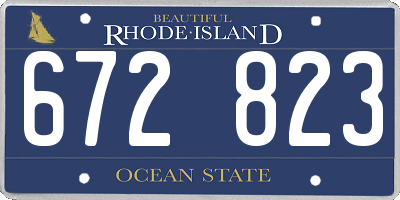 RI license plate 672823