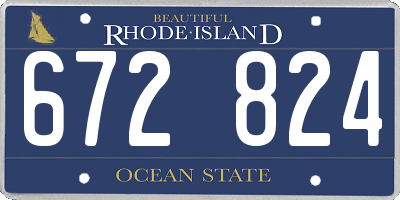 RI license plate 672824