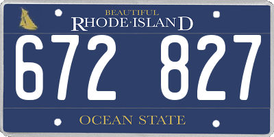 RI license plate 672827