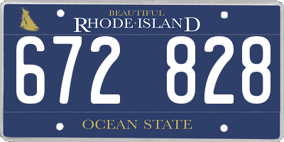 RI license plate 672828