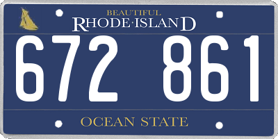 RI license plate 672861