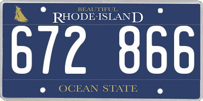 RI license plate 672866