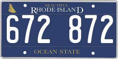 RI license plate 672872