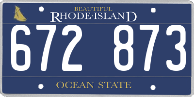 RI license plate 672873
