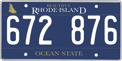RI license plate 672876