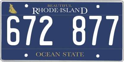 RI license plate 672877