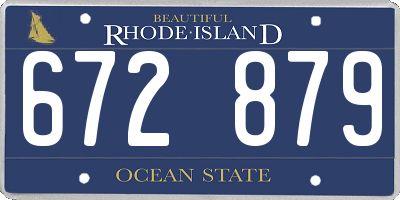 RI license plate 672879