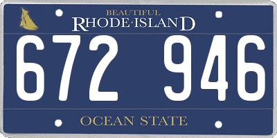 RI license plate 672946