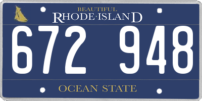RI license plate 672948