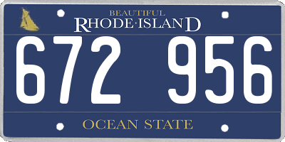 RI license plate 672956