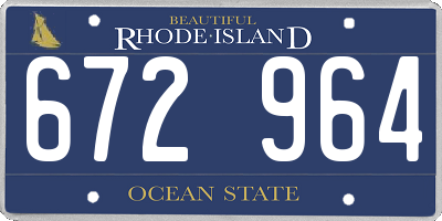 RI license plate 672964