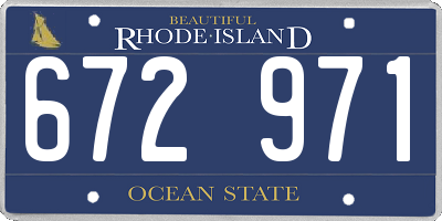 RI license plate 672971