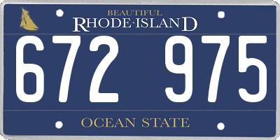 RI license plate 672975