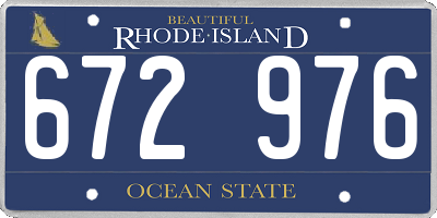 RI license plate 672976