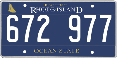 RI license plate 672977