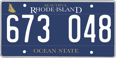 RI license plate 673048