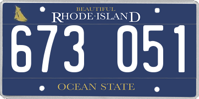 RI license plate 673051