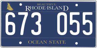 RI license plate 673055