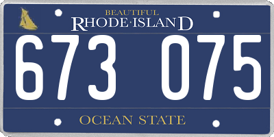 RI license plate 673075