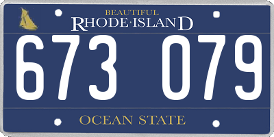 RI license plate 673079