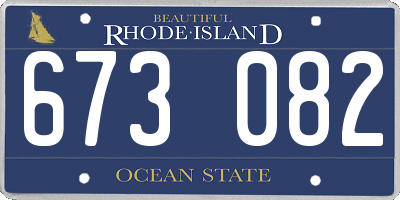 RI license plate 673082
