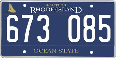RI license plate 673085