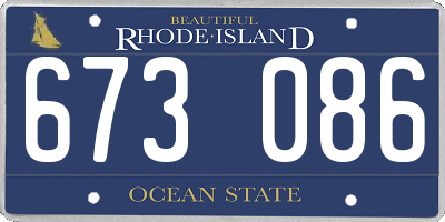 RI license plate 673086