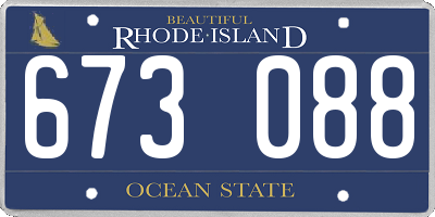 RI license plate 673088