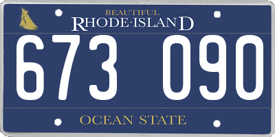 RI license plate 673090