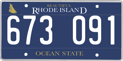 RI license plate 673091
