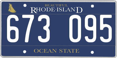 RI license plate 673095