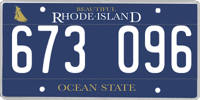 RI license plate 673096