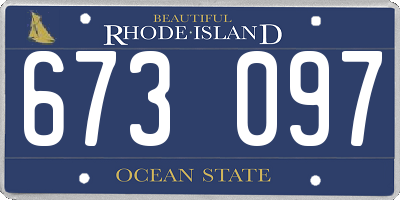 RI license plate 673097