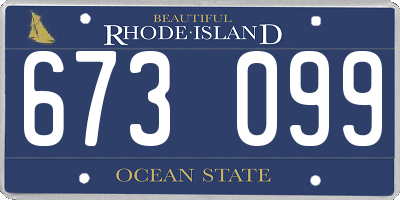 RI license plate 673099