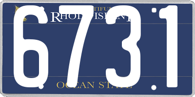 RI license plate 6731