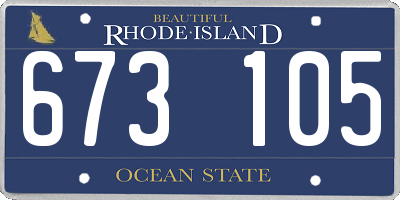 RI license plate 673105