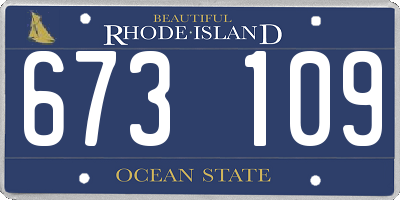 RI license plate 673109