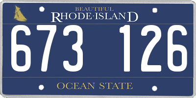 RI license plate 673126