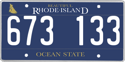 RI license plate 673133