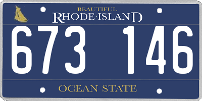 RI license plate 673146