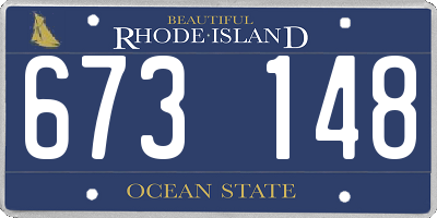 RI license plate 673148