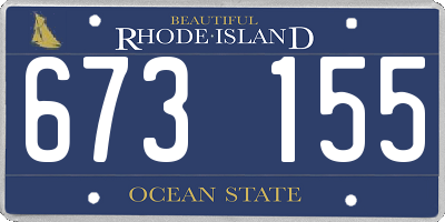 RI license plate 673155